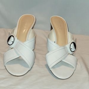 Franco Sarto Peep Toe Mules